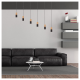 Люстра підвісна TK-Lighting elit black/wood 6 6312 чорний ( 4017092 )