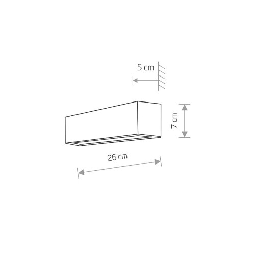 Світильник Nowodvorski 6350 Straight wall led E14 1x40W IP20 Gr ( 4011641 )