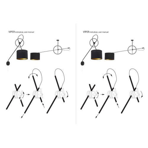 Бра Nowodvorski 6513 Viper E14 1x40W IP20 Bl ( 4010898 )