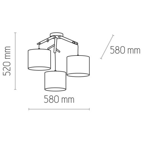 Люстра TK-Lighting albero 3 6553 белый ( 4016889 )