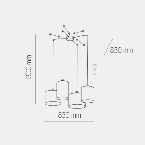Люстра подвесная TK-Lighting juta 4 6585 ( 4017184 )