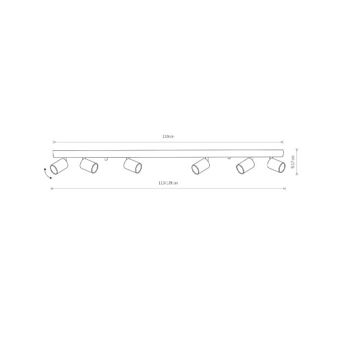 Спот Nowodvorski 6610 Eye spot GU10 6x10W IP20 Gr ( 4011833 )