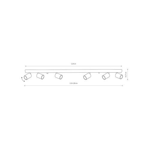 Спот Nowodvorski 6611 Eye spot GU10 6x10W IP20 Bl ( 4011834 )