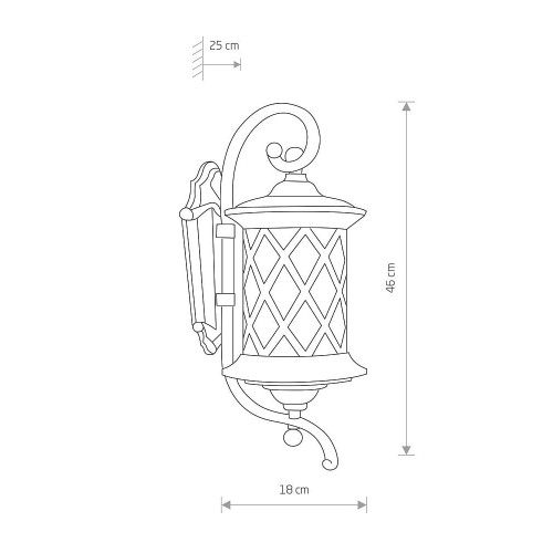 Світильник вуличний Nowodvorski 6911 Lantern E27 1x60W IP23 Brown ( 4011049 )