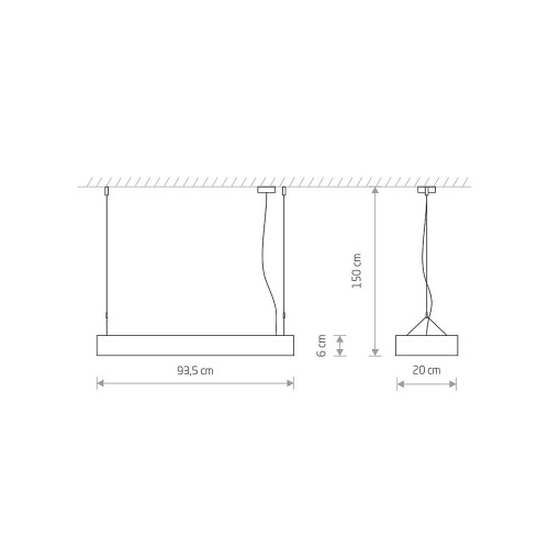 Підвісний світильник Nowodvorski 7545 Soft led T8LED 2x16W 3000K 4600Lm IP20 Wh ( 4011306 )