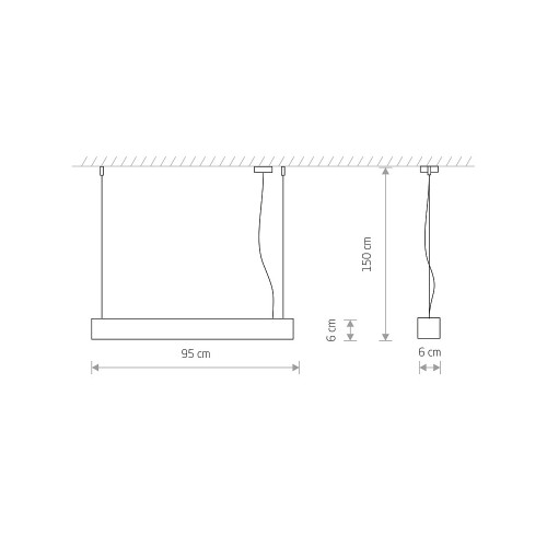 Підвісний світильник Nowodvorski 7547 Soft led T8LED 1x16W 3000K 2300Lm IP20 Wh ( 4011307 )