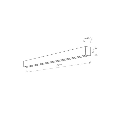 Светильник Nowodvorski 7560 Straight wall led T8LED 1x22W 3000K 3200Lm IP20 Gr ( 4011672 )