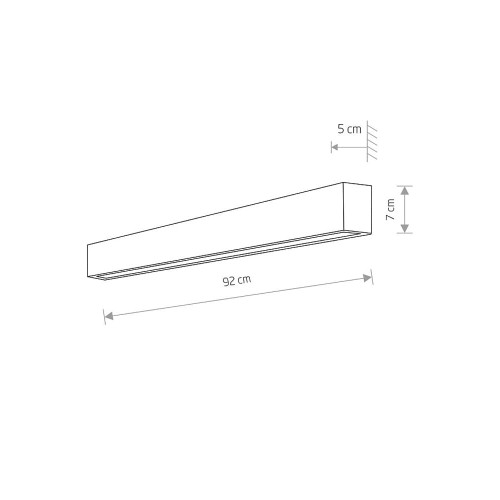 Светильник Nowodvorski 7561 Straight wall led T8LED 1x16W 3000K 2300Lm IP20 Gr ( 4011673 )