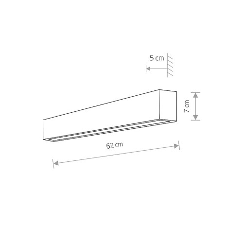 Светильник Nowodvorski 7562 Straight wall led T8LED 1x11W 3000K 2300Lm IP20 Gr ( 4011674 )