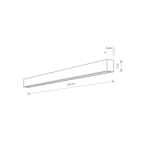 Светильник Nowodvorski 7566 Straight wall led T8LED 1x22W 3000K 3200Lm IP20 Wh ( 4011678 )