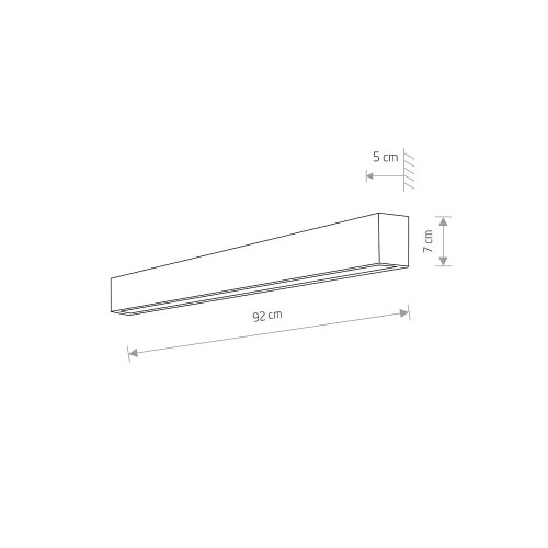 Светильник Nowodvorski 7567 Straight wall led T8LED 1x16W 3000K 3200Lm IP20 Wh ( 4011679 )