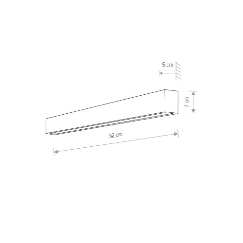 Светильник Nowodvorski 7594 Straight wall led T8LED 1x16W 3000K 2300Lm IP20 Bl ( 4011681 )