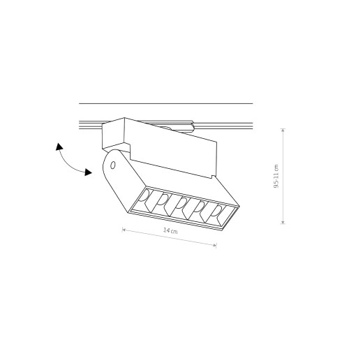 Трековий світильник Nowodvorski 7622 Profile Focus LED 1x9W 4000K 460Lm IP20 Bl ( 4012134 )