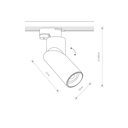 Трековый светильник Nowodvorski 7656 Profile india GU10 1x15W IP20 Wh ( 4012139 )
