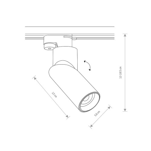 Трековый светильник Nowodvorski 7657 Profile india GU10 1x15W IP20 Bl ( 4012140 )