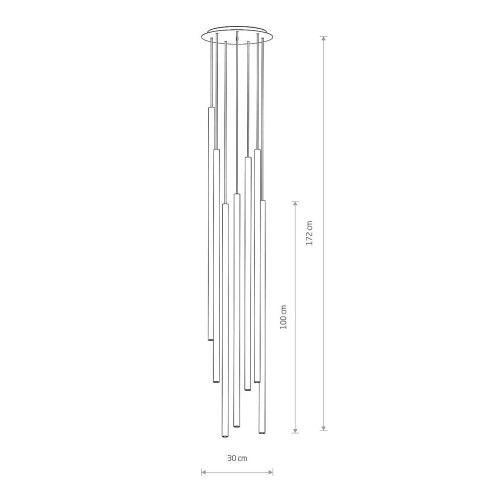 Подвесной светильник Nowodvorski 7668 Laser 1000 G9 7x10W IP20 Bl ( 4011327 )