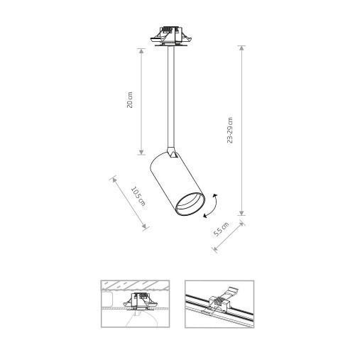 Спот Nowodvorski 7680 Mono surface GU10 1x10W IP20 Bl ( 4011846 )