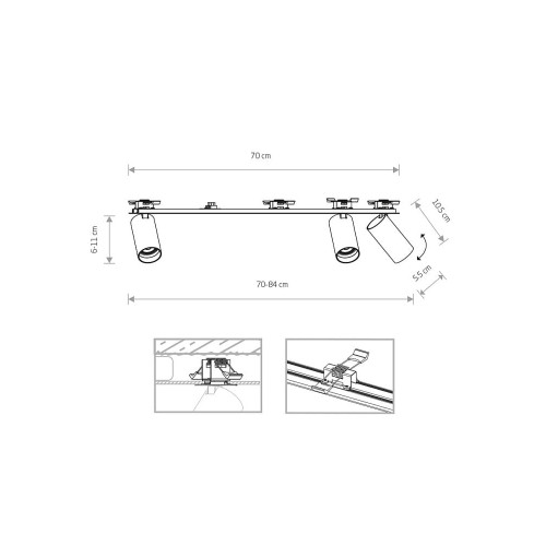 Спот Nowodvorski 7685 Mono surface GU10 3x10W IP20 Wh ( 4011851 )