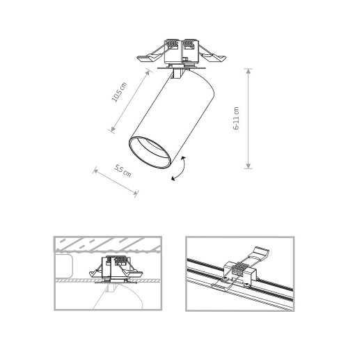Спот Nowodvorski 7688 Mono surface GU10 1x10W IP20 Bl ( 4011854 )