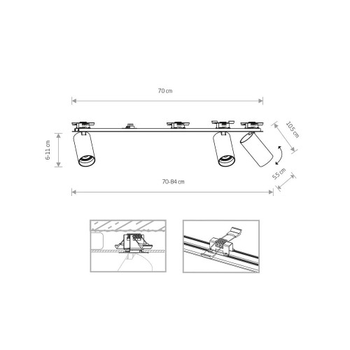 Спот Nowodvorski 7691 Mono surface GU10 3x10W IP20 Bl ( 4011856 )