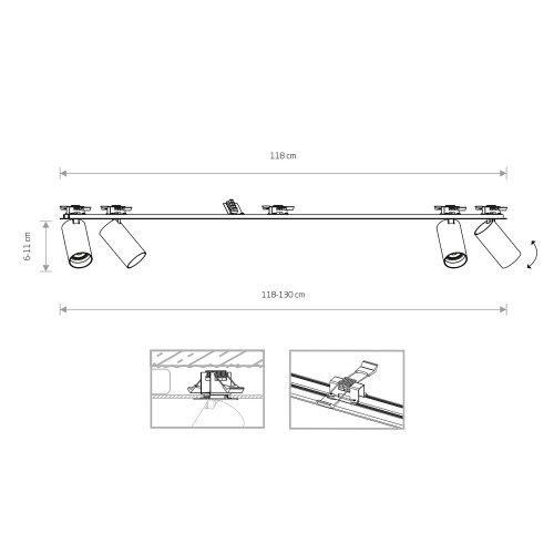 Спот Nowodvorski 7692 Mono surface GU10 4x10W IP20 Bl ( 4011857 )