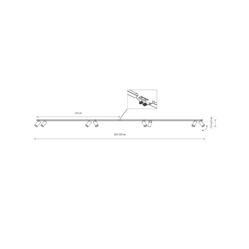Спот Nowodvorski 7698 Mono GU10 8x10W IP20 Bl ( 4011863 )