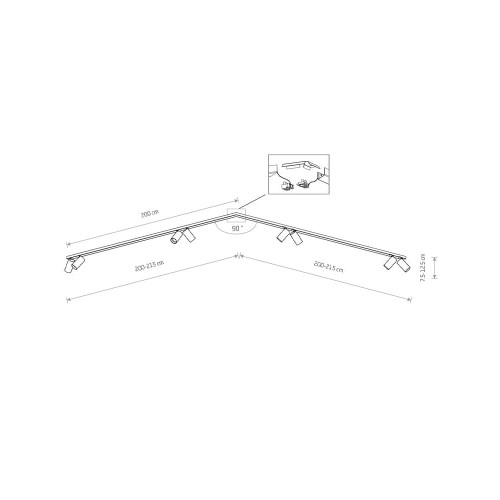 Спот Nowodvorski 7702 Mono corner GU10 8x10W IP20 Bl ( 4011866 )