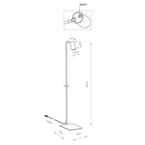 Торшер Nowodvorski 7707 Mono GU10 1x10W IP20 Bl ( 4011982 )