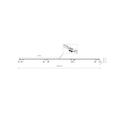 Спот Nowodvorski 7720 Mono GU10 8x10W IP20 Bl ( 4011867 )