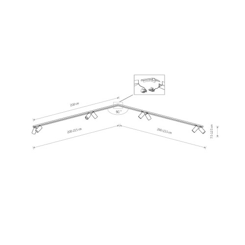 Спот Nowodvorski 7723 Mono corner GU10 8x10W IP20 Bl ( 4011870 )