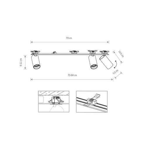Спот Nowodvorski 7746 Mono surface GU10 3x10W IP20 Bl ( 4011891 )