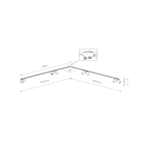 Спот Nowodvorski 7753 Mono corner GU10 8x10W IP20 Wh ( 4011897 )