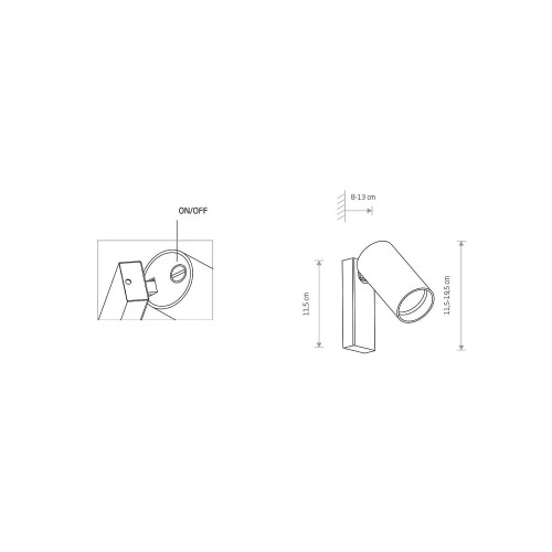 Бра Nowodvorski 7764 Mono GU10 1x10W IP20 Bl ( 4010906 )