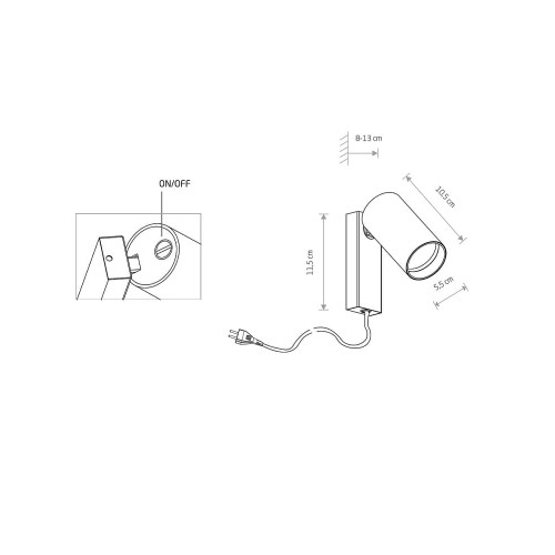 Бра Nowodvorski 7781 Mono GU10 1x10W IP20 Bl ( 4010911 )
