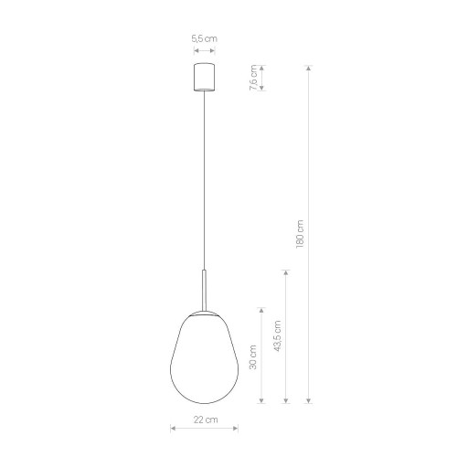 Подвесной светильник Nowodvorski 7800 Pear E27 1x40W IP20 Bl ( 4011333 )