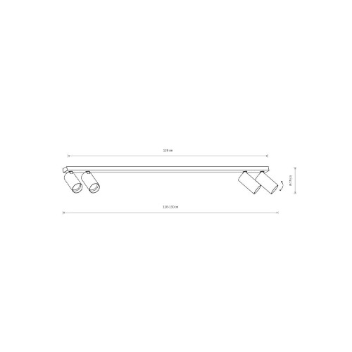 Спот Nowodvorski 7812 Mono IV GU10 4x10W IP20 Wh ( 4011920 )