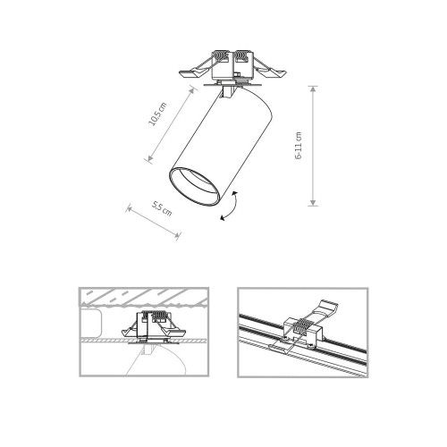 Спот Nowodvorski 7827 Mono surface GU10 1x10W IP20 Wh ( 4011922 )