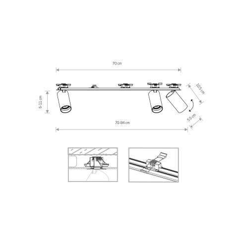 Спот Nowodvorski 7830 Mono surface GU10 3x10W IP20 Wh ( 4011924 )