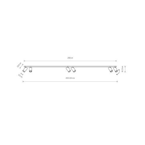 Спот Nowodvorski 7844 Mono VI GU10 6x10W IP20 Bl ( 4011936 )