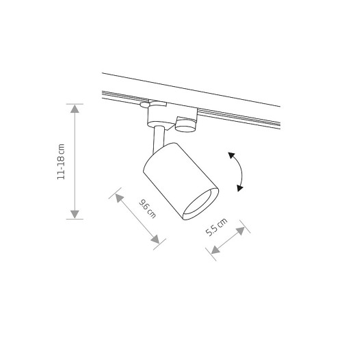 Трековий світильник Nowodvorski 7857 Profile eye spot GU10 1x10W IP20 Bl ( 4012143 )