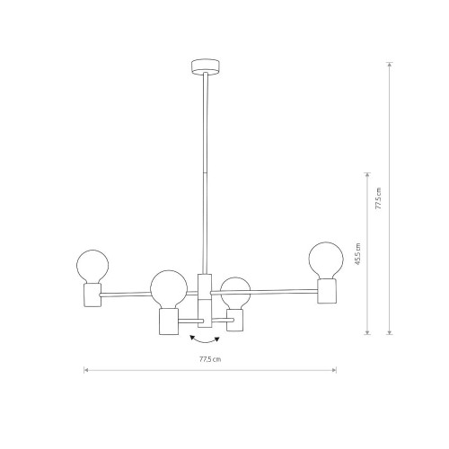 Люстра Nowodvorski 7931 Radius E27 4x60W IP20 Bl ( 4011362 )