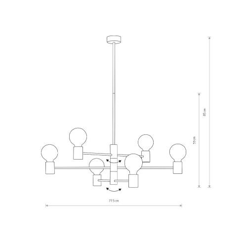 Люстра Nowodvorski 7932 Radius E27 6x60W IP20 Bl ( 4011363 )