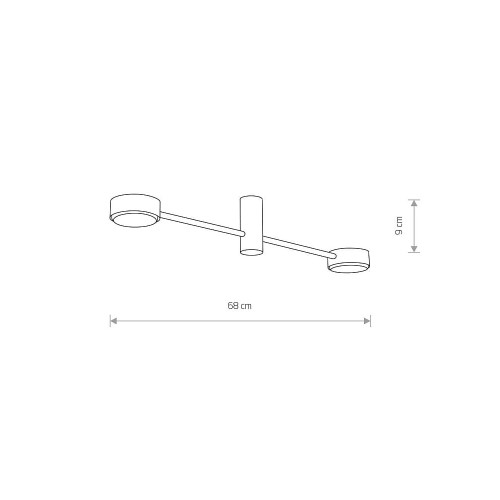 Светильник Nowodvorski 7938 Orbit GX53 2x8W IP20 Wh ( 4011368 )