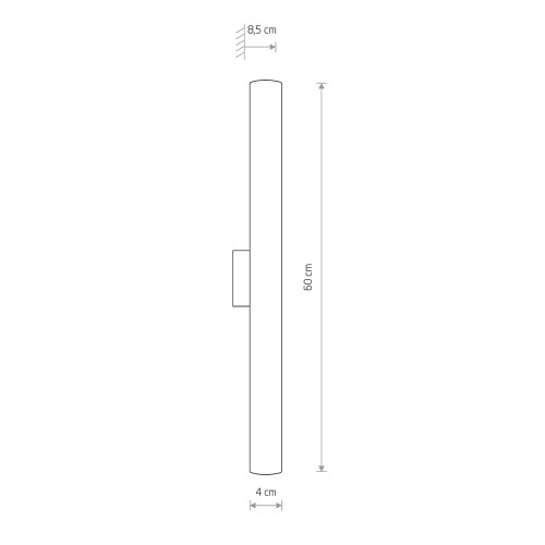 Светильник Nowodvorski 8118 Ice tube led LED 1x12W 4000K 1200Lm IP44 Chrom ( 4011778 )