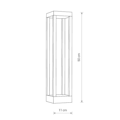 Світильник вуличний Nowodvorski 8145 Structure LED 1x13W 3000K 820Lm IP54 Bl ( 4011073 )