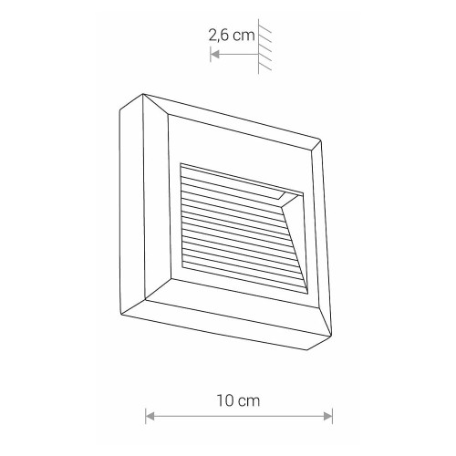 Світильник вуличний Nowodvorski 8148 Sidewal LED 1x1,6W 3000K 61Lm IP54 Bl ( 4011076 )