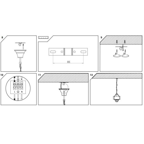 Люстра Nowodvorski 8150 Nuntucet Е14 6x40W IP20 Chrom ( 4011402 )