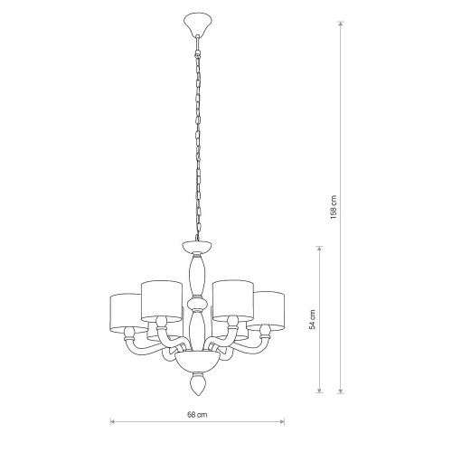 Люстра Nowodvorski 8156 Newport Е14 6x40W IP20 Wh ( 4011405 )