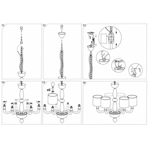 Люстра Nowodvorski 8156 Newport Е14 6x40W IP20 Wh ( 4011405 )