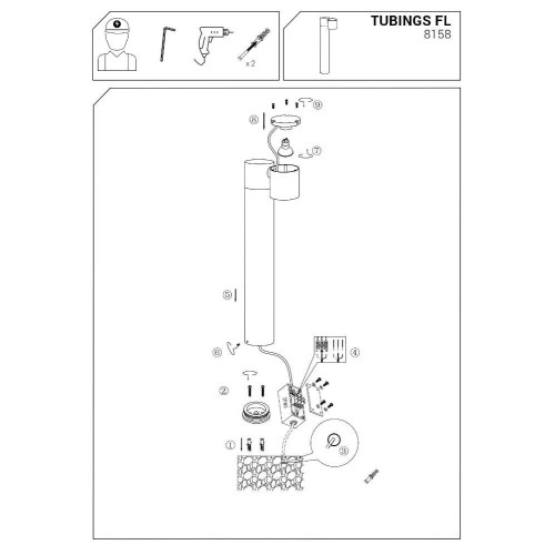 Светильник уличный Nowodvorski 8158 Tubings GU10 1x35W IP54 Bl ( 4011077 )